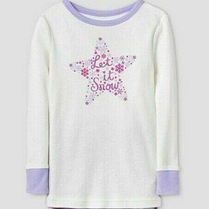 Cat & Jack Toddler Snowflake Pajama Top - 2T